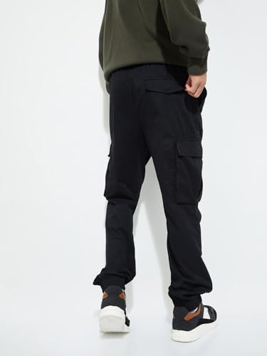 Image of Max Men's Relaxed Fit Low Rise URB N Solid Cargo Joggers