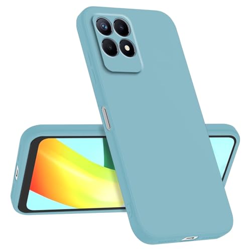 Longstong Funda Compatible con Realme 8i / Realme Narzo 50 (4G) (6.6'), Delgada Antigolpes Personalizada Diseño Minimalista - Azul Claro