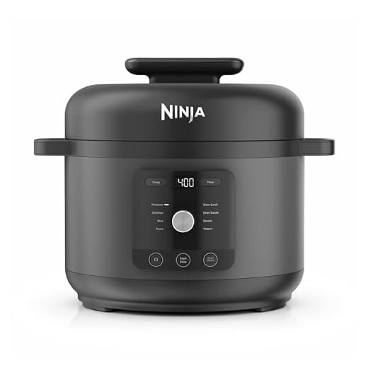 Ninja HyperHeat 9-in-1 Pressure Cooker, Slow Cooker and Rice Cooker, Includes Steam Rack and Removeable Dishwasher Safe 6L Cooking Pot, Make Yoghurt, Rice and more, Black PC201UK
