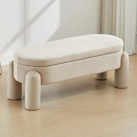 Wahson Velvet Upholstered Storage Bench Stool Cover