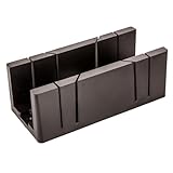 TOPEX Gehrungslade Gehrungsblock 295 x 80 x 70 mm Kunststoff, zum Schneiden von Holzwinkeln, 22.5°/45°/90° Schnittwinkel, Gehrungssäge mit Führung