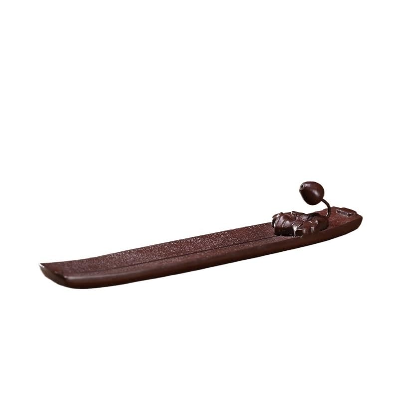 Räucherstäbchenhalter-Basis Räucherstäbchen, Räucherstäbchenhalter, Räuchergefäß aus reinem Kupfer, Lotusblatt, kreativer horizontaler, Heim-/Wohnzimmer-Ornamente