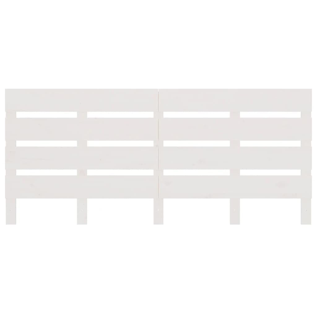 vidaXL Tête de Lit Meuble de Chambre à Coucher Accessoire de Lit Double Tête de Cadre de Lit Intérieur Blanc 140x3x80 cm Bois Massif de Pin