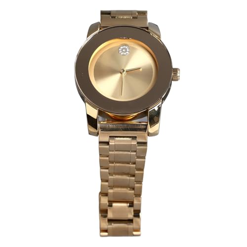 Cocoarm Quarzwache der Goldenen Männer, Mondphase -Zifferblatt wasserdichte Elegante Minimalistische Edelstahl -Businessuhren, Ultra Dünn, Ideal Zum Schwimmen und für