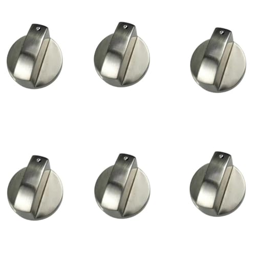 GYWHOOFT 6 pièces boutons plaque de cuisson, 6 mm Pommeau de cuisinière à gaz poignées universelles bouton de contrôle pour four et cuisinière à gaz