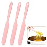 RAQEHO 3 Reusable Silicone Wax Spatula - Non-stick Wax Applicator Stir Sticks for Face Boby Hair Removal Waxing Accessories Removal Product Esthetician Supplies Professional For Home Beauty Salon Use.