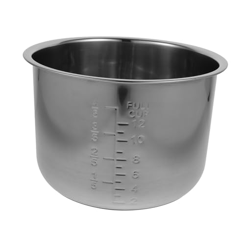 BIUDECO Olla Interior Arrocera de Acero Inoxico Olla Eléctrica Antiadherente con Capacidad Multifunción para Cocinar Arroz y Repostería Repuesto para Eléctrica