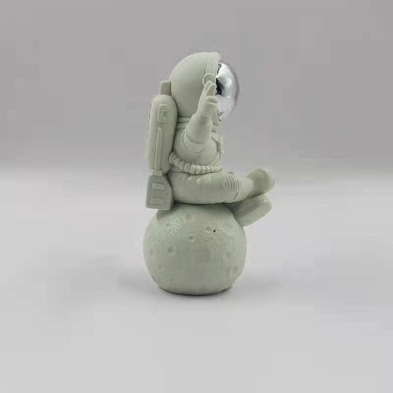 Miniatura 3 de Estatua de astronauta escultura de astronauta, esculturas para decoración del hogar, decoración de estante blanco, decoración de mesa, bonito adorno
