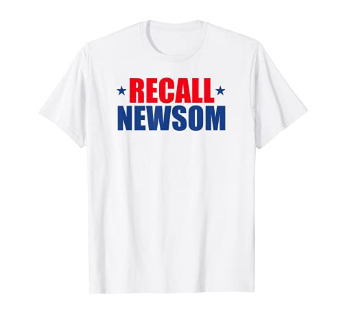 Recall Newsom California Governor T-Shirt, White
