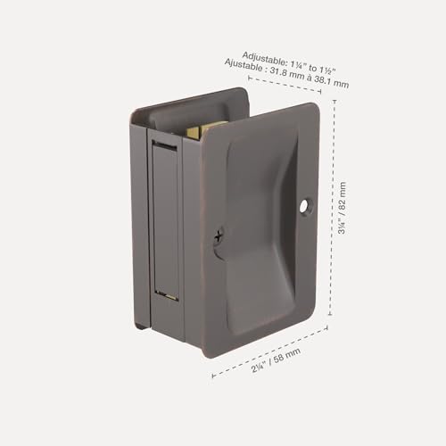 Image of Richelieu | Onward Passage Pocket Door Pull, Rectangular, Oil-Rubbed Bronze