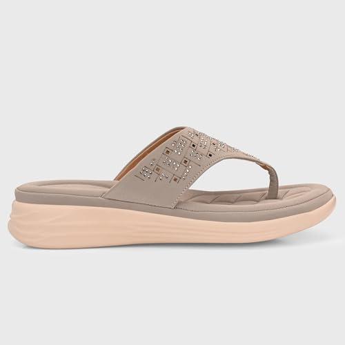 Image of Centrino Women's Sandals | Stylish Slip-On Sandals|Elegant & Trendy Design | Slippers /Flip-Flops|Fashionable Casual & Stylish|Lightweight & Breathable|Outdoor Casual Chappals for Ladies & Girls(9320)