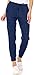 Mini Marilyn Scrub Joggers 4-Way Stretch Elastic Waistband Four Pocket Jogger Pants, Navy, XL