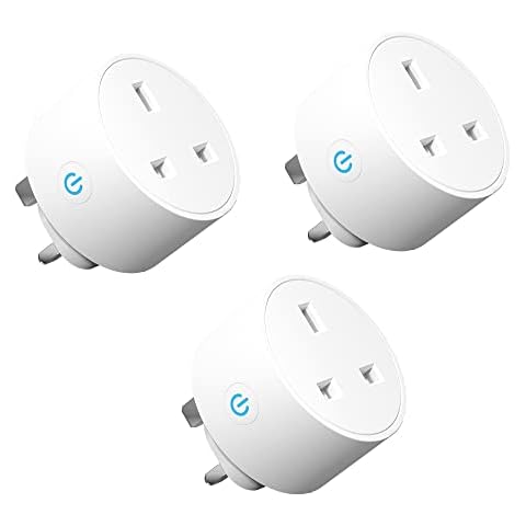 Smart Plug, SP27 Alexa Plug 3 Packs, Smart Plugs that work with Alexa and Google Home, Smart Life WiFi Plug with Remote&Voice Control, Timer Plug, 13A Cover