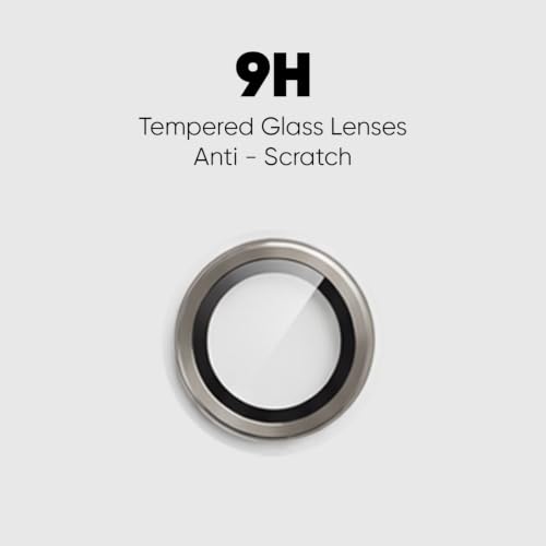 Image of POPIO Concave AR AF Camera Lens Protector For iPhone 15 /15 Plus (Silver), 1 Set, with Easy Installation Kit