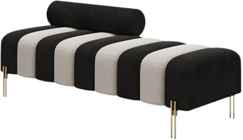 Image of Lazy Couch and Reclining Sofa /Recliner Chaise Longue /Fabric recliners /for Bedroom /Living Room /Office Reception Recliner Lounge Sofa and Armchair (Black & Beige)