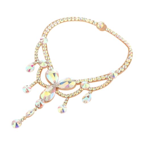 Collier de danse orientale fait main en strass brillants unique
