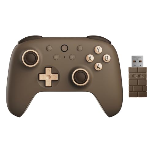 Image of AKNES 8Bitdo Ultimate 2C 2.4G Wireless Controller for Windows PC and Android, with Hall Effect Joysticks and Hall Triggers, 1000Hz Polling Rate and Mappable Buttons L4 /R4 (Bronn)