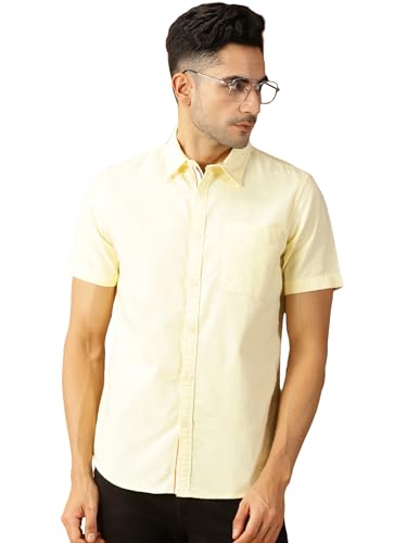 Image of Thomas Scott Men's Cotton Casual Shirt | Regular Fit | Soft & Breathable Fabric | Stylish Everyday Wear for Work, Travel & Outings