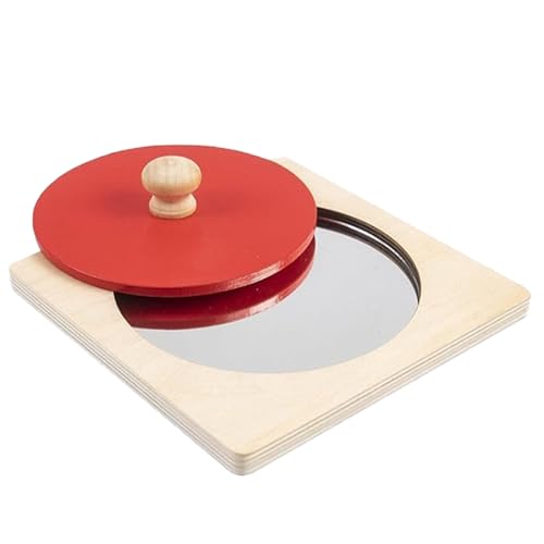 Juguetes sensoriales interactivos de madera con espejo integrado 2