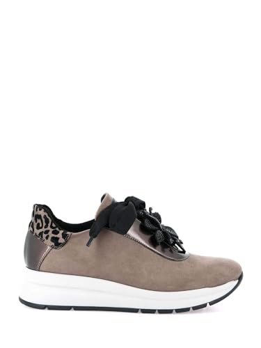 Baskets Grunland MEVA SC6101 avec fleur pour femme en noir