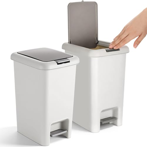 Pack 2 Canecas de Basura Plásticas Pequeñas con Tapa 6L