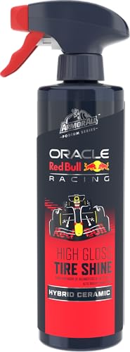 Armor All Podium Series I Abrillantador y Renovador de Neumáticos y Plásticos coche I Limpieza y Detailing Tecnología Cerámica SiO2, 500 ml – Brillo Intenso y Duradero con Oracle Red Bull Racing