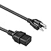 SLLEA 3 Prong Polarized UL 18 Gauge 6ft Replacement Power Cord Pigtail Tool Heavy Duty 110V 115V 120V Supply Cable for AC Appliance, NEMA 1-15 Plug US SJT 14AWG (16A)