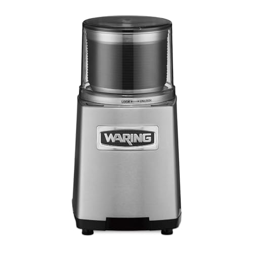 Waring Commercial WSG60 3 Cup Spice Grinder, 1 HP Motor, 20,000 RPM's, Pulse Actuation, Includes 2