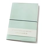 Minimalist4Life REAL Leather Notebook Turquoise, 8.7" x 5.8" | dairy, take notes, journal | Refillable FSC lined pages | pen loop | For students, work, minimalists