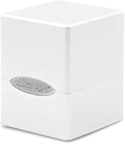 Ultra Pro - Caja de barajas satinada cúbica - Blanco ártico