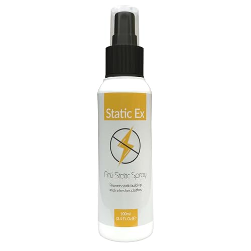 StaticEx Antistatik Spray Kleidung - Geruchsneutrales Antistatisches Spray, Anti Static für Kleidung, Teppich, Möbel & Textilien, Auto - Gegen statische Aufladung (100 ml (1er Pack))