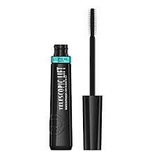 LOreal Paris Telescopic Lift Mascara, Lengthening and Volumizing Eye Makeup, Lash Lift with Up to 36HR Wear, Waterproof, Black, 0.33 Fl Oz