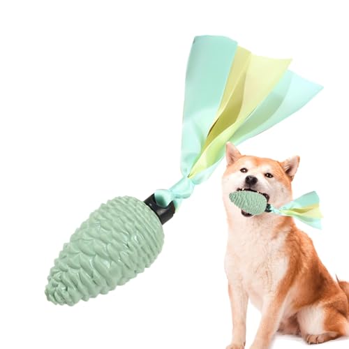 Jouet pour chien en forme de pomme de pin, jouet couineur à mâcher avec bandes de dentition – Jouets à mâcher durables pour animaux de compagnie, jouet pour animaux de compagnie, dressage de