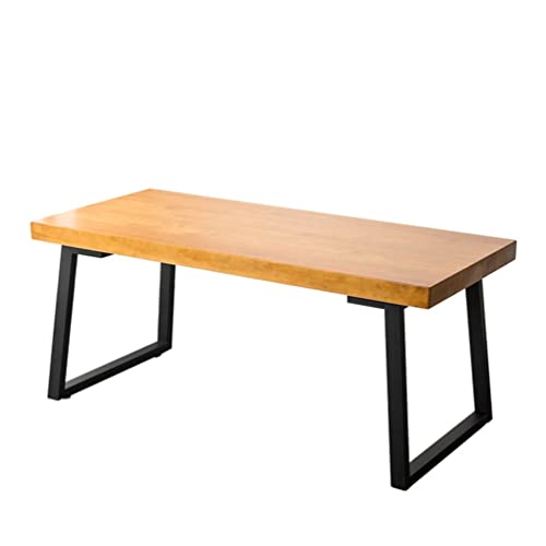 Escritorio para computadora de madera maciza con patas de metal para oficina en casa, escritorio de escritura y mesa de juegos, multifuncional (100 x 60 x 75 cm)