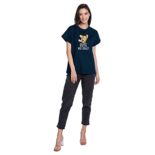 Image of Bewakoof Official Tom & Jerry Merchandise Women's Graphic Print Boyfriend Fit T-Shirt