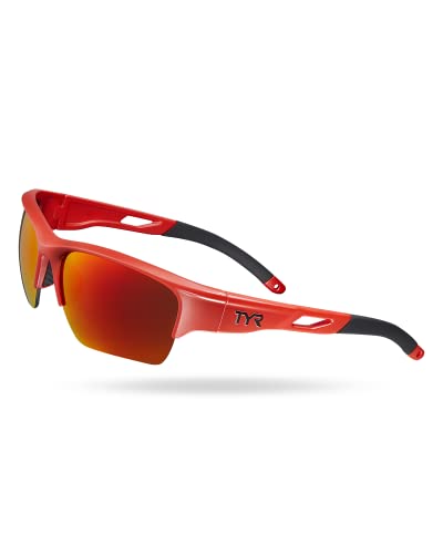 Lunettes TYR Vatcher polarisées à verres rectangulaires anti-reflets rouges