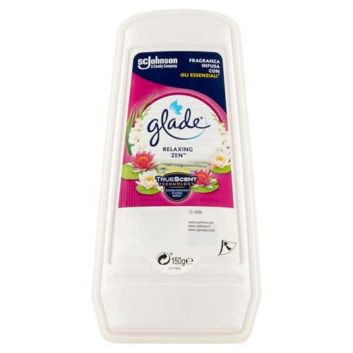 Glade Gel absorbente de olores ambientador para habitaciones y armarios, fragancia Relaxing Zen, 1 paquete de 150 gr
