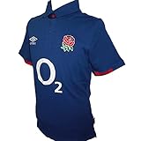 Umbro England Herren Rugby-Trikot 2020-2021, kurzärmelig Gr. M, blau