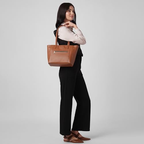 Image of Caprese Indra Tote Medium Bag for Women | Stylish Shoulder Bag with Comfortable Straps, Multi-Compartment & Zip Closure | Ideal for Laptop & Essentials | Design for Work, Travel, Shopping
