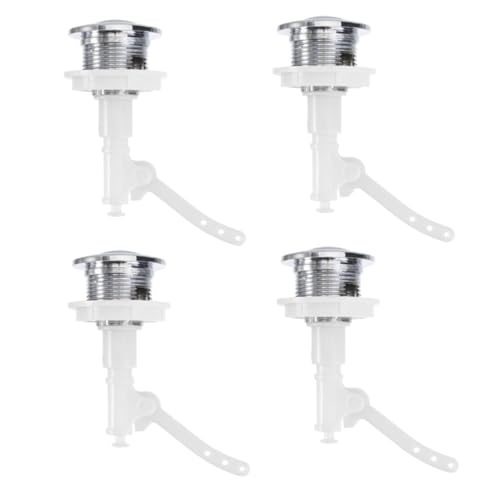 SOPOTUTU 4 piezas Botón Pulsador para Inodoro Accesorio Práctico y Duradero para Tanque de Agua Compatible Mayoría de Cisternas Fácil de Instalar para Uso Doméstico y Hotelero