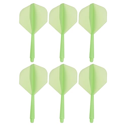 PATIKIL Integrated Dart Shaft & Flights, 6 Pack Lightweight Dart Flight Set, Green