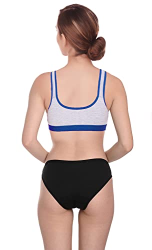 Image of She Wears Full Coverage Sports Combo Bra Panty Set for Women /Girls