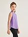 Haloumoning Girls Athletic Tank Tops Sleeveless Active Tennis Yoga Shirts Kids Qucik Dry Running Tees 5-14 Years Purple