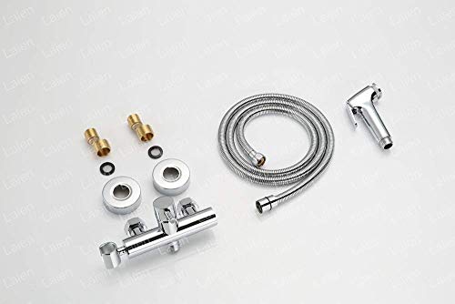 Muslim shower con pulverización de tiro ajustable y grifo de ducha pared para agua fría 2