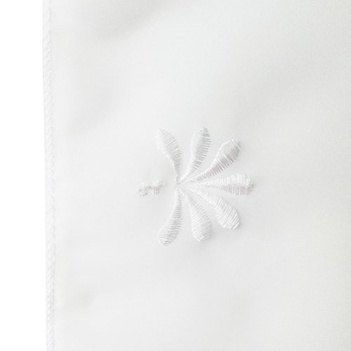 BAILEY JO 1er-Pack Bildergardine mit Stickerei Raffrollo Voile Transparent Vorhang (BxH 40x60cm, Weiß)