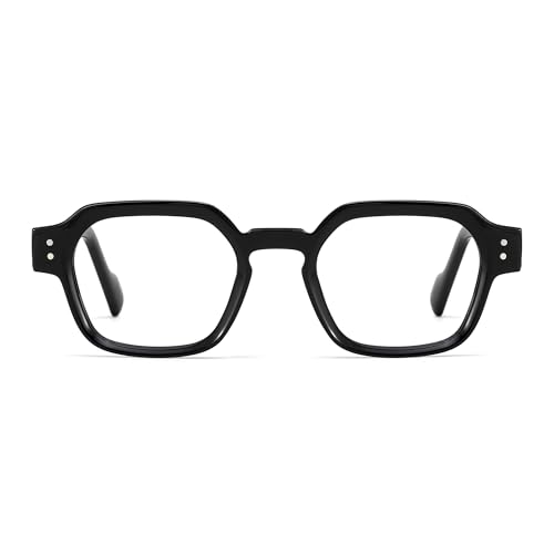 Zeelool Thick Geometric Frame Glasses for Women Men, TR90 Fashion