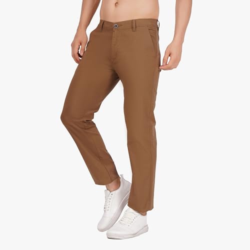 Image of Men's Regular Fit Linen Trousers | Slim Fit Lightweight Casual Pants | Stylish Dress Pants for Office or Travel | Premium Luxury Linen Trouser Pant with Breathable Comfort