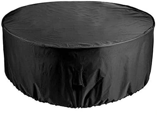 Coocnh Housse de protection imperméable pour table de jardin ou chaise 4 places ronde 1,1 x 1,85 m Cover