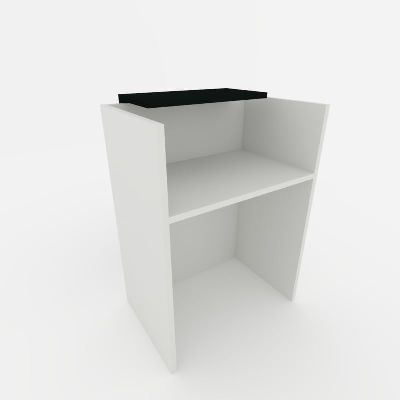 Mostrador de recepcion, para Oficina, Tiendas, pelquerias. Pequeño y Robusto. Medidas 80x50x105. Facil Montaje. Fabricado EN ESPAÑA. (Negro)