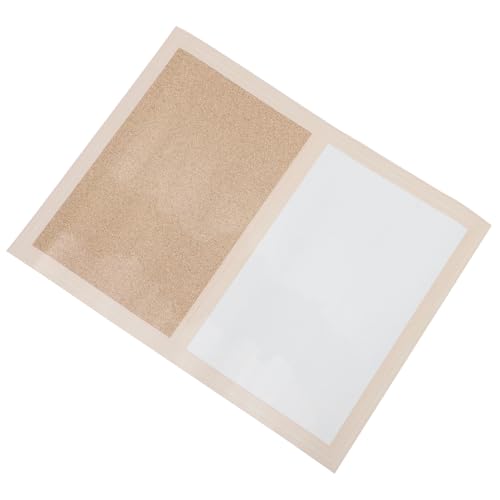 QUMIIRITY Pizarra de Corcho Adhesiva Medio Tamaño Marco de Roble, Tablero Multifuncional para Escribir y Decorar Aulas, Oficinas y Hogar, Resistente y Fácil de Colocar en Pared